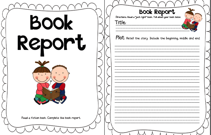 Book reports 2nd grade template